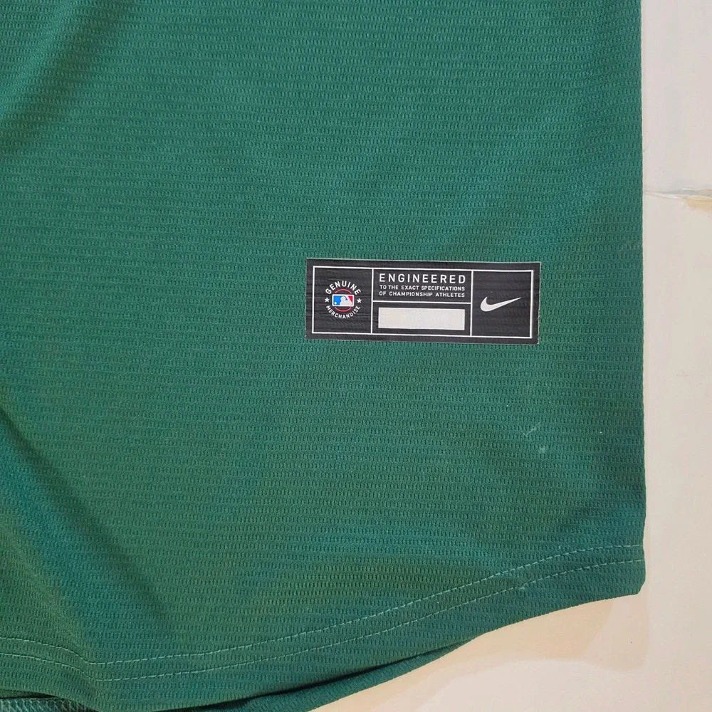 Nike Oakland Athletics Rickey Henderson 24 MLB Jersey Green XXL A's Green